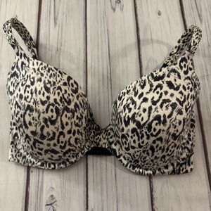 Victoria's Secret Cheetah Print Lined Perfect Coverage Size 32DD Women's